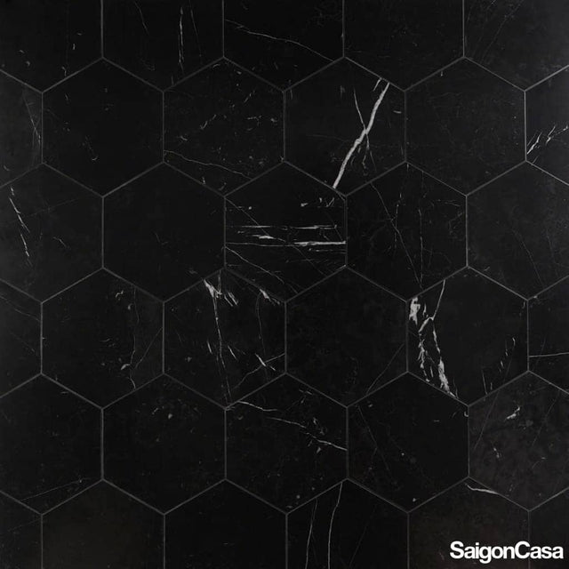 Đá Marble Nero Marquina