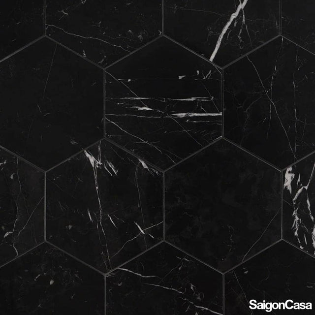 Đá Marble Nero Marquina