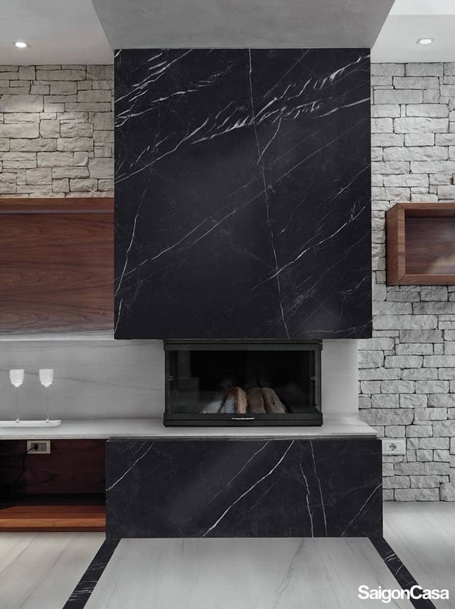 Gạch Khổ Lớn Vân Đá Marquina 120x270cm