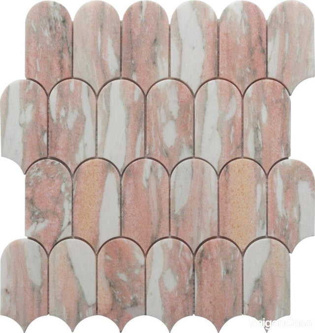 Mosaic Đá Marble Vảy Cá