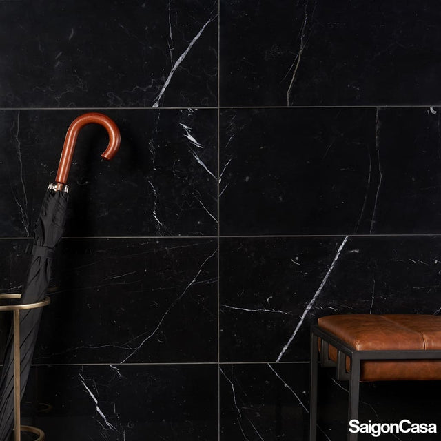 Đá Marble Nero Marquina